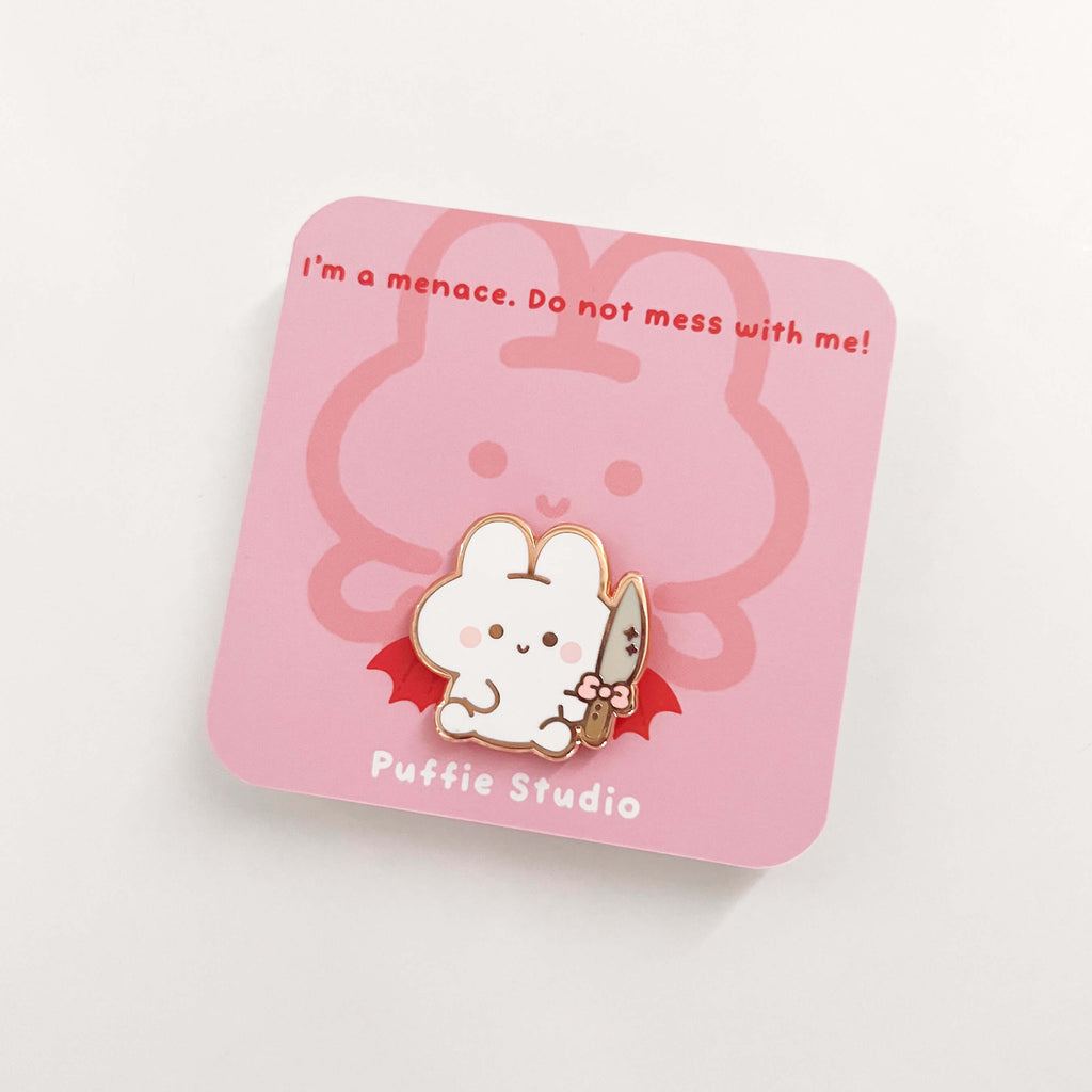 Puffie the Bunny Enamel Pin