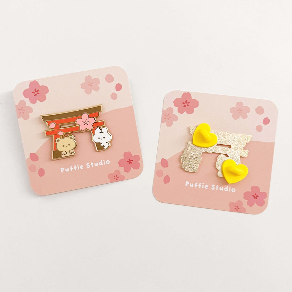 Sakura Shrine Enamel Pin