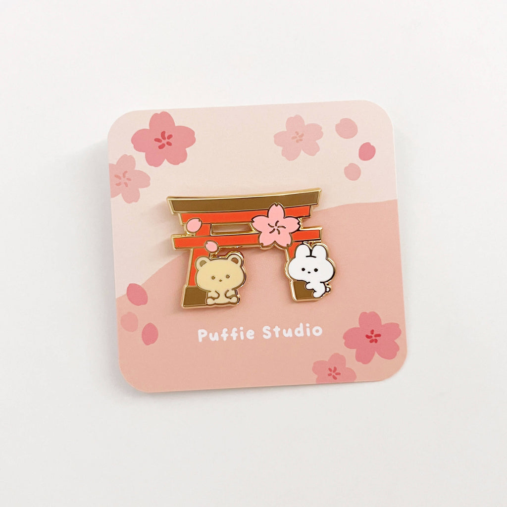 Sakura Shrine Enamel Pin