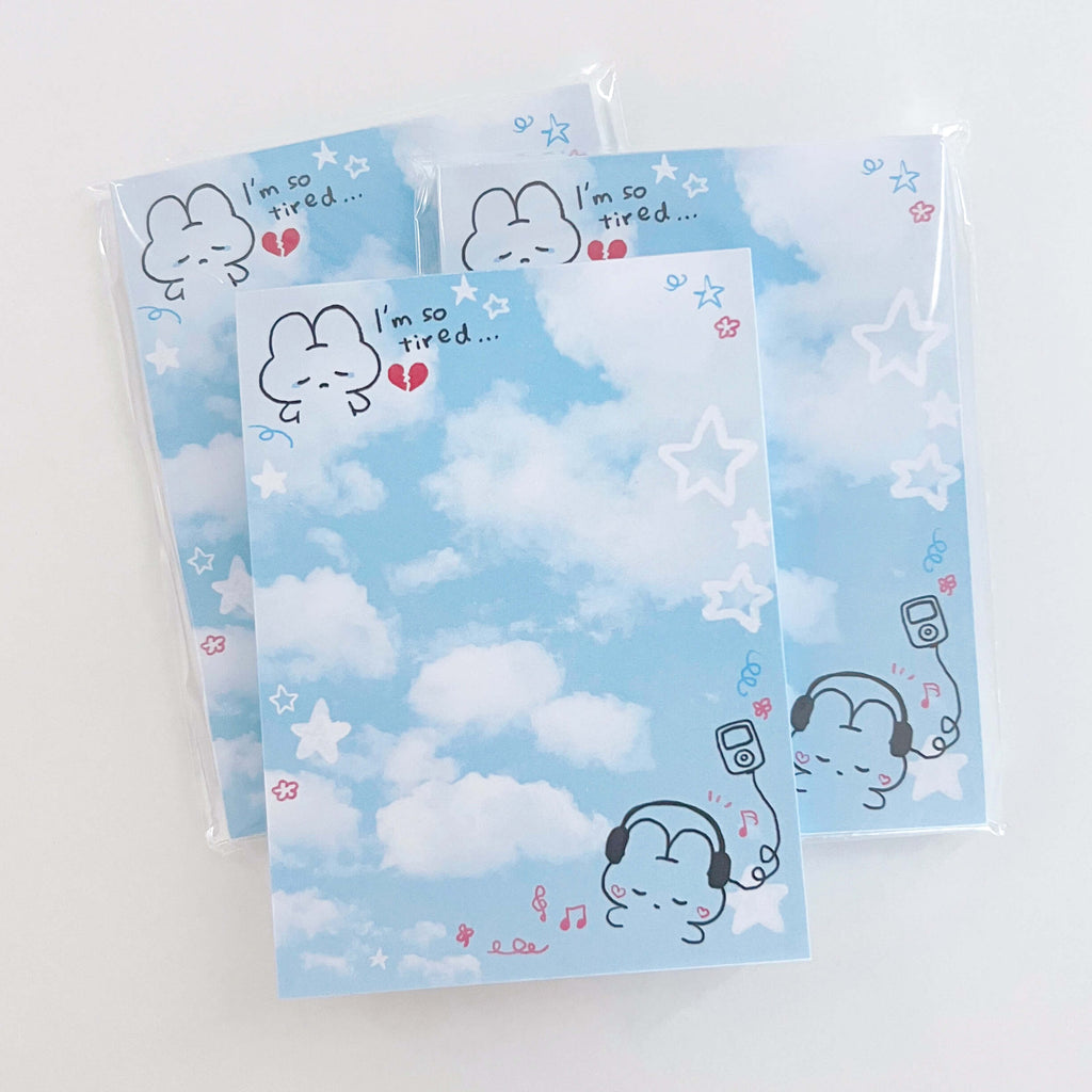 I'm so tired.. Sky Memo Pad
