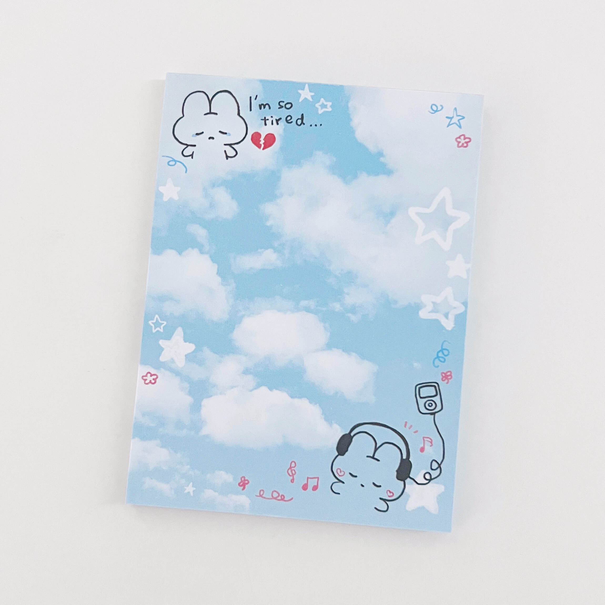 I'm so tired.. Sky Memo Pad