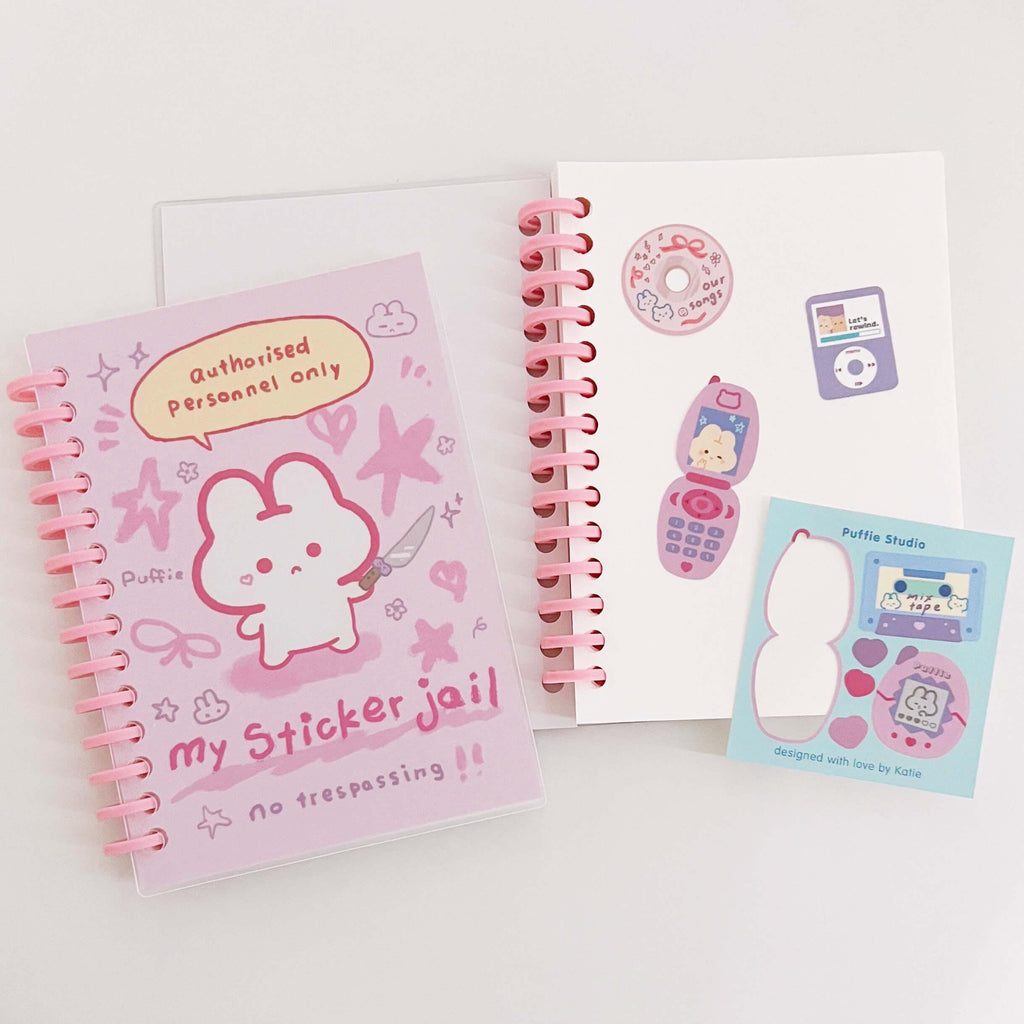Sticker Jail Reusable Sticker Collection Book