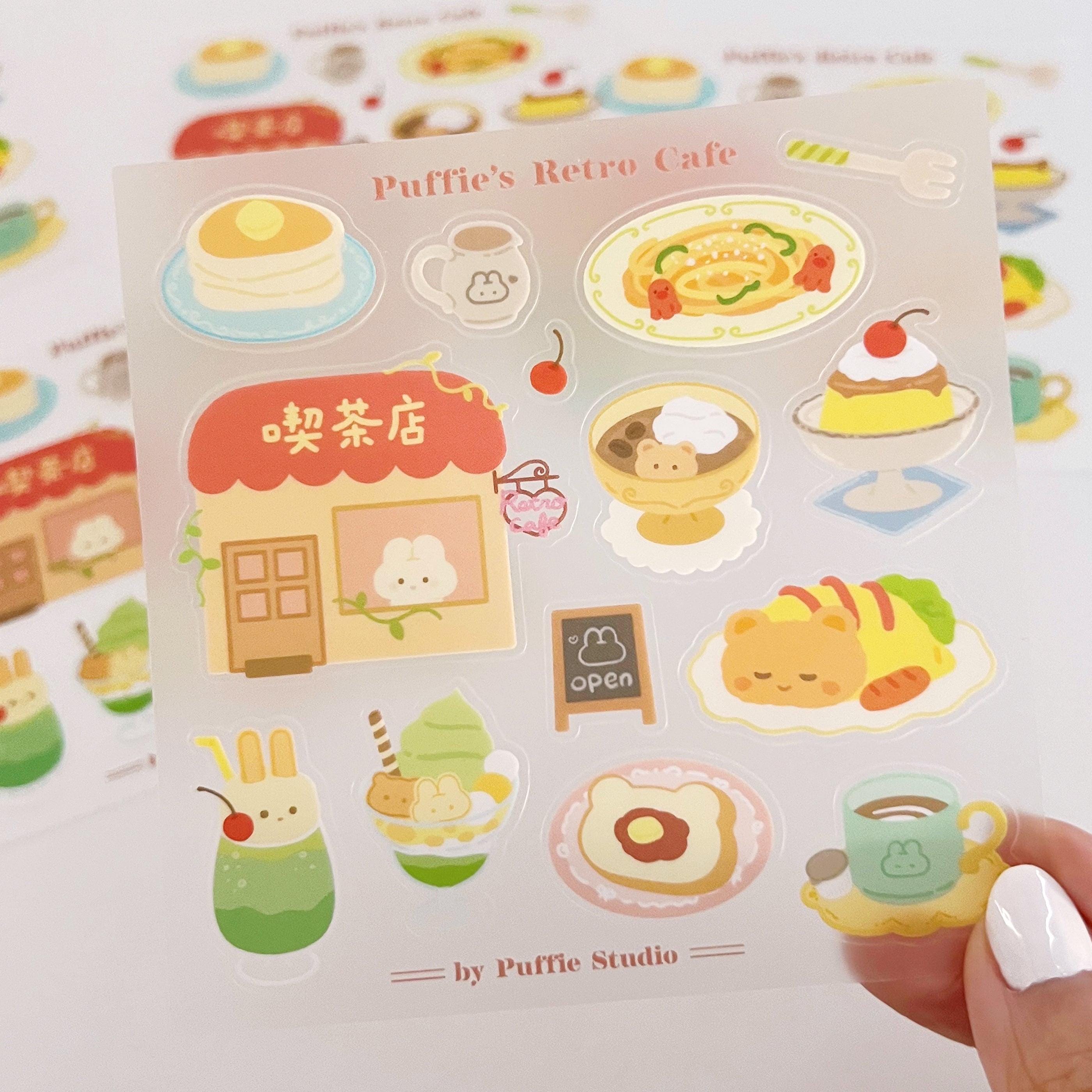 Retro Cafe (Kissaten) Clear Sticker Sheet