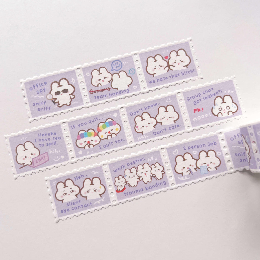 Corporate Slave [Work Besties] Stamp Washi Tape