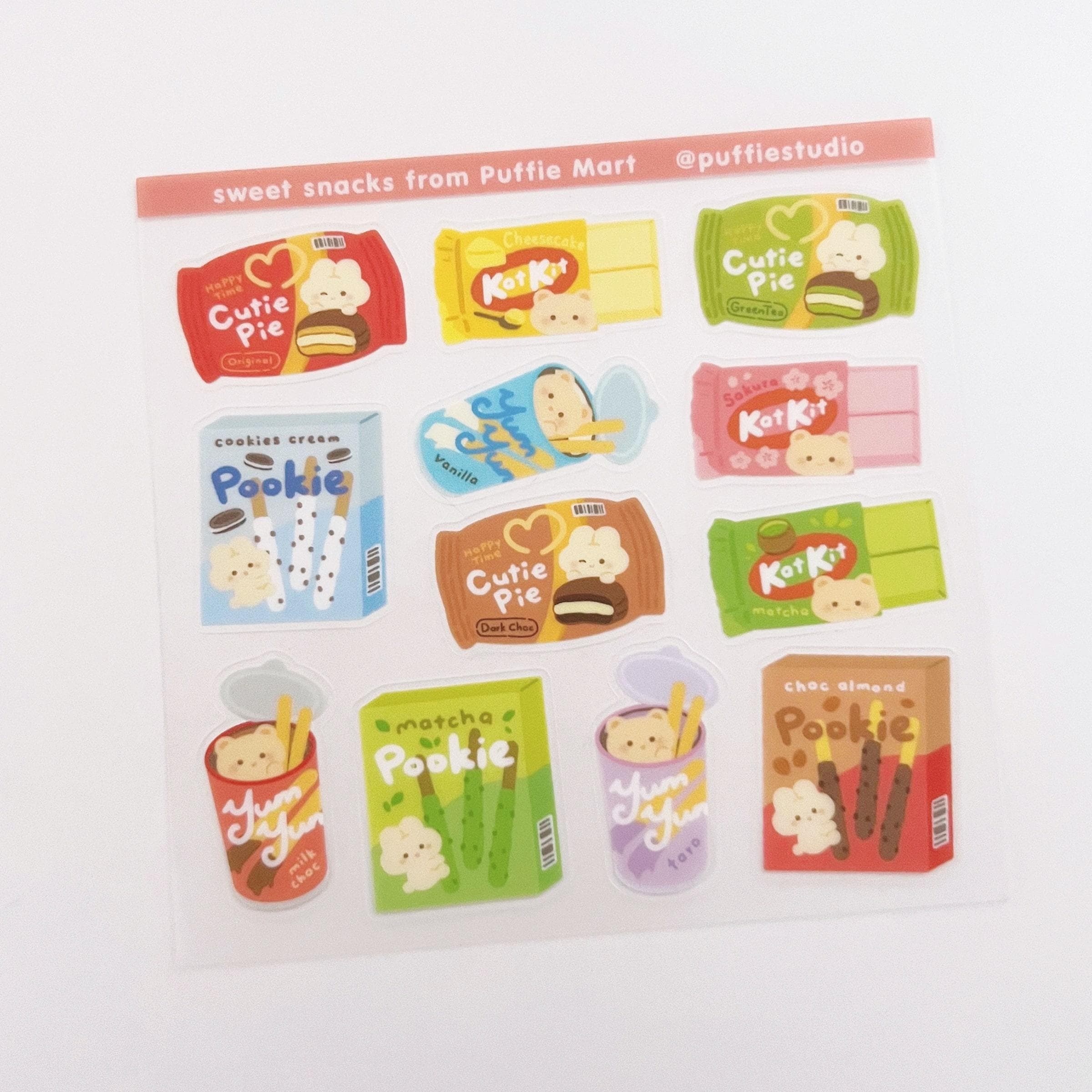 Tiny Snacks (2025 ver.) Clear Sticker Sheet