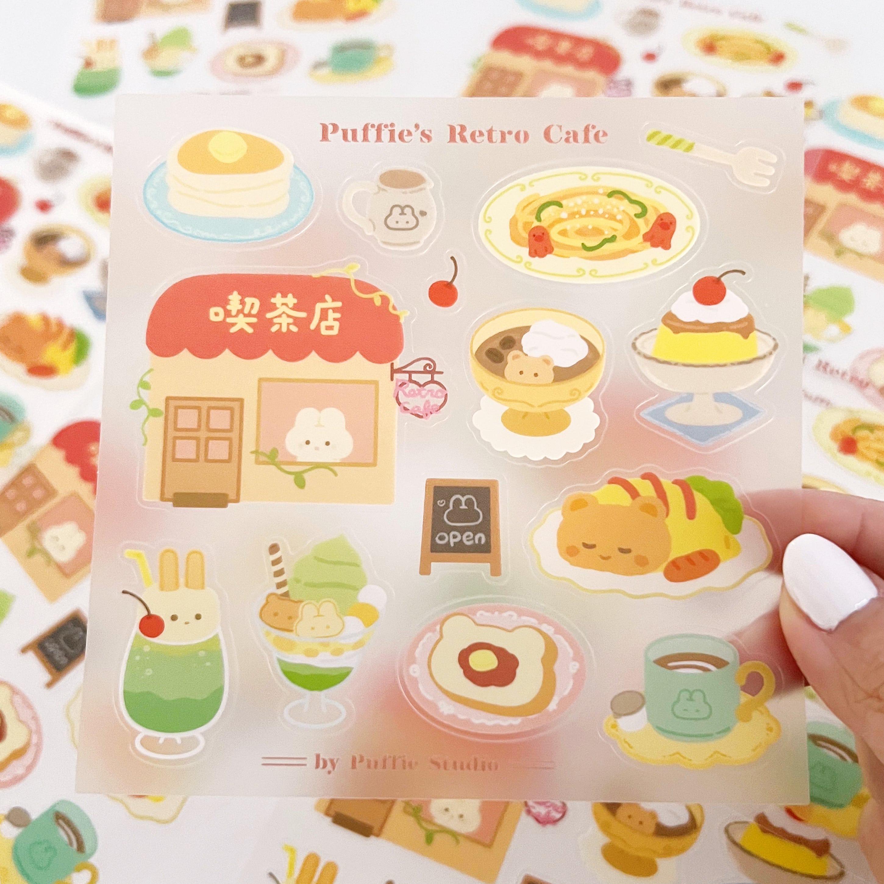 Retro Cafe (Kissaten) Clear Sticker Sheet