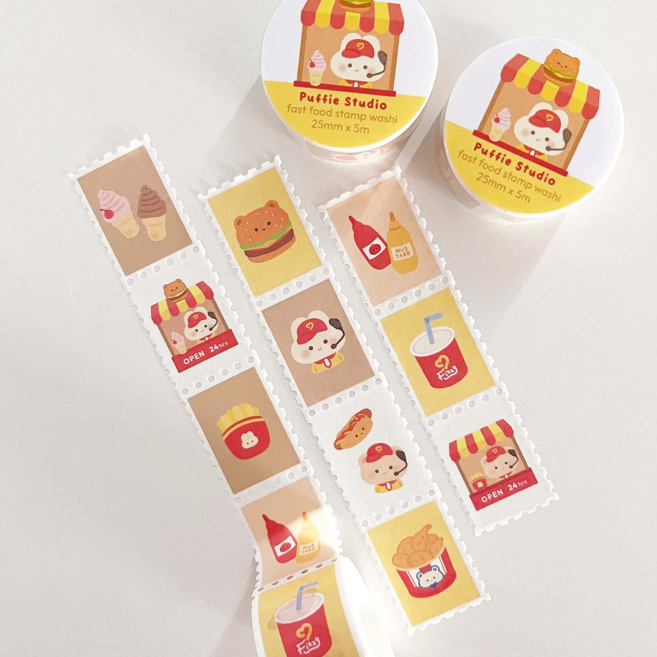 Fast Food Stamp Washi Tape
