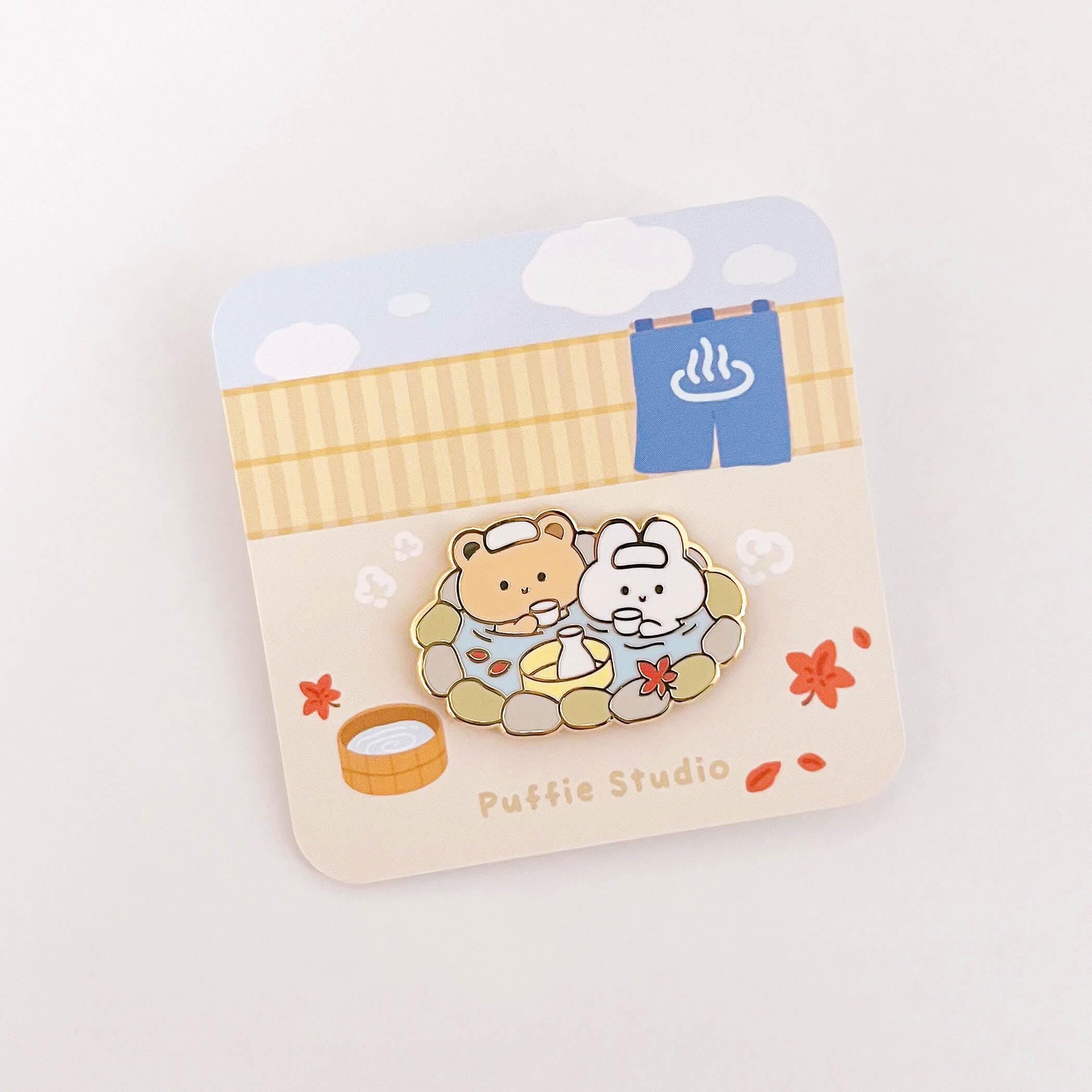 Onsen (Hot Spring) Enamel Pin
