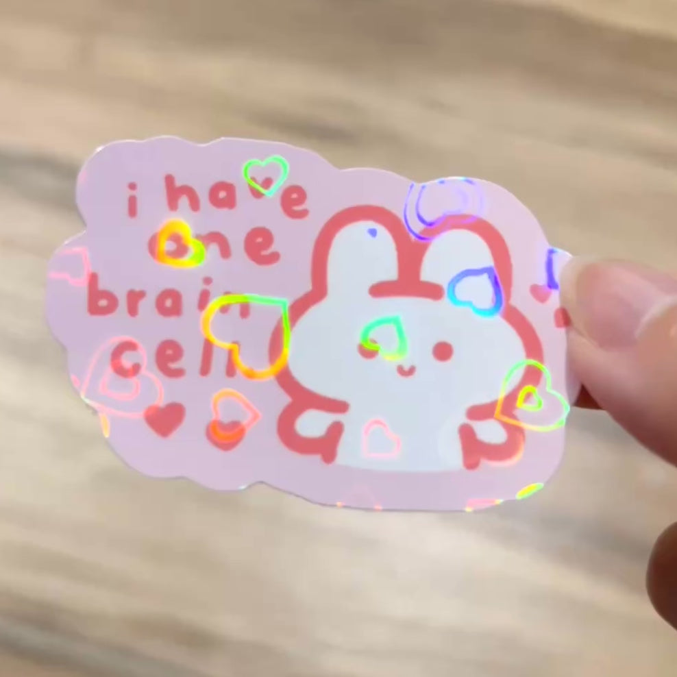 One Brain Cell Sticker (Pink)